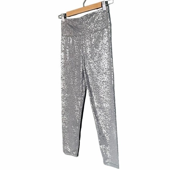 NWT Sweaty Betty Goddess 7/8 Workout Legging Gray Silver Foil Size Small NEW - Picture 7 of 14